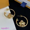 Hoa7 Stud with Box 2022 Designers Circle Hoop Earrings Studs for Women 18k Gold Plated Luxury Drop Girls Gift Monther Girlfriend Jewelry