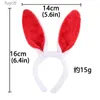 Party Hats Cute Easter Adult Plush Bunny Ears Hårband Mjuka rabbitöron Pannband för kvinnor Girls Anime Cosplay Party Hårtillbehör YQ240120