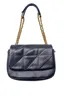 10A 디자이너 가방 삼각형 다이아몬드 스티칭과 양가죽 재료 금속 사슬 2 크기를 가진 여성 어깨 가방