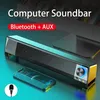 Alto-falantes 2022 LED TV Sound Bar Computador Alto-falantes AUX Wired Wireless Bluetooth Speaker PC Home Theater System SoundBar com microfone externo