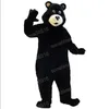 Black Bear Mascot Costume Cartoon Temat Postacie karnawał unisex halloween karnawał dorośli urodziny Fantyczny strój dla mężczyzn kobiety