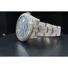 Wysokiej jakości ręcznie robione pełne oblasycone stal nierdzewna Hip Hop Moissanite Diamond zegarek od indyjskiego eksportera