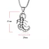 Colliers Punk avec pendentif Scorpion Scorpion pour hommes et femmes, en or blanc 14K, bijoux à la mode, 2024