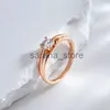 Anelli a fascia Kinel Hot Classic Sposa WeddRings 585 Colore oro rosa Bianco Zircone naturale Semplice coreano RFor Donna Gioielleria raffinata quotidiana J240120