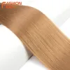 Bot steil haar Ombre blond haarbundels Superlang haar Synthetisch 24 inch steil haar Volledig tot einde FASHION IDOL 240118