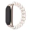 Bracelets Girl Bracelet for Xiaomi Mi Band 6 7 Bands Wristband Elastic Wristband Strap for Mi Band 3/4/5 Jewelry Pearl Dressy Band Bling
