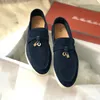 Charms Moccasins Walk Luxury Designer Schuhe lässige Schuhschuh-Loafer Männer Frauen Loro Sommer Kid Schuh Lady Flat Outdoor Sneaker Leder Piana Kleid Tennis Schuhe Schachtel Größe 32-46