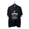 T-shirt da uomo World Tour Vetements T-shirt nera Uomo Donna T-shirt con stampa sanscrita Vtm 1 Alta qualità