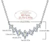 925 Silver 18k Gold plated Gra VVS1 Eternity 0.5ct 7 Stone Diamond Women wedding fine Jewelry Moissanite pendant Necklace Chain