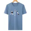 T-shirt in cotone a maniche corte da uomo estiva a mezza manica nuova T-shirt ampia per studenti 100 top ins marea