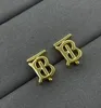 Modeontwerper B letter goud Zilver eenvoudige oorknopjes sieraden voor dames meisjes cadeau geen doos