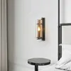 Wall Lamp Copper Glass Bedroom Bedside Living Room Decor Corridor Light