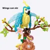 Bloki MOC Kreatywne i interesujące miasto zwierzęce Parrot Flower Bonsai Brick Home Decoration Ornament Dziecięce prezenty zabawkowe 240120