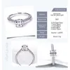 Tianyu Real Fine 14K // PT950 Asscher Cut Lab Diamond Moissanite 약혼 결혼 반지 주얼리를위한