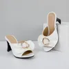 Sandaler och tofflor Summer Style Flip-Flops European American High Heel Fashion Women's Shoes Super Big Size 30-50 T121