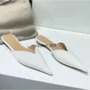 Comfortable Flat Shoes Designer Sandals Women Genuine Leather Ankle Strap Buckle Pointed Fashion Casual Shoe High Quality Ballet Flats dress shoes size 35-40