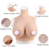 Acessórios de fantasia-forma de silicone A/B/C/D/E/G Cup Enorme Falso Cross Dressing Iniciante Transgênero Queen Breast Shaking