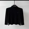 メンズTシャツTシャツハイエンドブランドファッション刺繍セーター秋と冬半首の長袖Tシャツ両面ベルベットPulloverff89