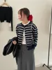 Frauen Strick 2024 Frühling Sommer Abgeschnitten Strickjacke Sueters De Mujer Pullover Stricken Langarm Top Dünne Koreanische Mode Pullover Frauen
