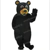 Adulte Black Bear Mascot Costume Cartoon thème du personnage Carnaval Unisexe Halloween Carnival Adultes Fête d'anniversaire Tenue de fantaisie pour hommes