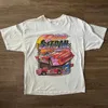 Herr t-shirts 2023 Summer Street Hip Hop Car Print Kort ärm T-shirt Men Y2K Harajuku Fashion Par Retro Casual Loose Top J240120