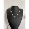 Joyería de alta calidad S925 chapado en plata oro de 18 quilates collar de diez flores proyecto de clavícula con temperamento versátil