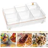 Set di stoviglie set di snack compartment piatto di frutta piatto di frutta ciotola asciutto tavolini vassoio contenitore desktop decorativo matrimonio