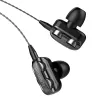 Słuchawki słuchawki podwójne sterowniki hifi stereo w zestawie słuchawkowym z mikrofonem dla iPhone'a Samsung Huawei Android smartfony ZZ