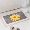 Tapis 2024 Dessin animé Daisy Tapis Tapis de sol Salle de bain Anti-Skid Chambre Absorbant Pied Gris