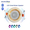 Speakers LED Smart Music Lamp Intelligent Background Music Light Ceiling Speakers With Adjused Lights Smart Bluetooth Downlight Speaker