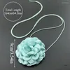 Pendant Necklaces Exquisite Fabric Flower Neckpiece Elegant Neck Jewelry Gift For Women And Girls