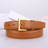 Ceinture pour femmes en cuir véritable 3 cm de largeur hommes ceintures de créateur boucle S cnosme femmes ceinture Cintura Ceintures mode or Needle319R