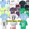 S-4XL футбольные майки HAALAND 23 24 DE BRUYNE PHILLIPS MANS Cities GREALISH FERRAN MAHREZ FODEN BERNARDO JOAO CANCELO Z RODRIGO Футболка мужская детская Ederson M.