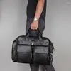 Briefcases Black Coffee Genuine Leather Executive Men Briefcase A4 15.6'' 14'' Laptop Messenger Bag Business Trip Travel Portfolio M7219