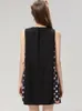 Women's Runway Dresses O Neck Sleeveless Printed Hidden Zipper High Street Fashion A Line Mini Vestidos