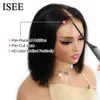 ISEE HAIR Wear And Go Glueless Human Hair Wig Bob HD Lace Straight Short Bob 6x4 Lace Frontal Pre Plucked Human Wigs Ready To Go 240118