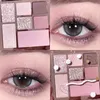 Ögon Shadow 7 Colors Caramel Purple Black Eye Shadow Palette Pearly Matte Pink Eyeshadow Pallete Shiny paljetter Eye Pigments varar MakeUpl231115