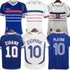 1998フレンチクラシックヴィンテージジャージ1982 84 86 88 90 98 00 04 06 Zidane Henry Soccer Jersey