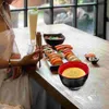 Set di stoviglie Ciotole per ramen Zuppa di miso Stile giapponese Ristorante di riso Multifunzione Fornitura di cucina domestica Melamina con coperchio