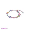 Dxq7 Bracelets porte-bonheur 1vj7 Swarovski Designer luxe mode femmes 520 cadeaux cristal étincelant Candyfruit Bracelet femme