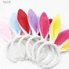 Party Hats Plush Rabbit Bunny Ears pannband Cosplay Headwear Dress Costume Women Girls Hairband Headwear Easter Hair Hoop Accessories YQ240120