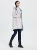 Damen-Trenchcoats 2024 SnowImage Ms. Mittellange, große Side-Wear-Frühlings- und Herbst-Double-Winds-Mantel-Langarmjacke mit Hut