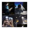 Feesthoeden Unisex Outdoor Fietsen Wandelen Led-licht Gebreide muts Winter elastische muts met verlichting Kerstcadeau Drop Delivery Home Dh7Ud