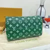 Explosion Feminino RUNWAY Speed y P9 Bandoulier e 25 M24423 Verde Couro de bezerro macio com acabamento em couro Etiqueta de identificação Campainha da chave Bolsa removível em placa exclusiva de couro