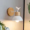 Wall Lamps Nordic LED Lamp Wood Creative Lighting Fixture Guest Room Balcony Staircase Sconce Bedroom Bedside Decor Light With Bulb