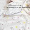 Filtar dubbla sidor bomull baby filt 3d massage tecknad spädbarn sängkläder för födda barn tillbehör mjuk dagis