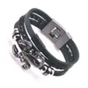 Link Armbänder Marke Design Ity Punk Schmuck Männer Schwarz Braun Geflochtenes Leder Armband Männliche Armband Party Pulseras Liebhaber Geschenk