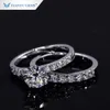 Tianyu Gems 1,25 ct FGH Cvd/Hpht Lab Diamant 14 K/massives Weißgold Verlobungsringe Set Schmuck