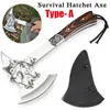 Hacha de supervivencia para acampar, hacha táctica plegable, equipo de herramientas múltiples, equipo de emergencia para turismo al aire libre, hacha de hacha salvaje Tomahawk portátil