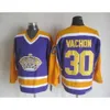 LA Kings Jerseys Homens Hóquei Retro Jersey 30 Rogatien Vachon 33 Marty Mcsorley 22 Williams 20 Luc Robitaille 23 Brown 5988